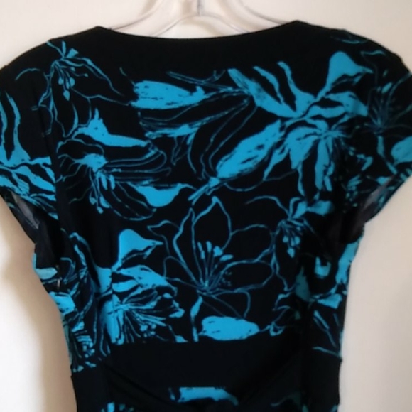 Evan-Picone black and blue dress size 6 - Picture 7 of 13